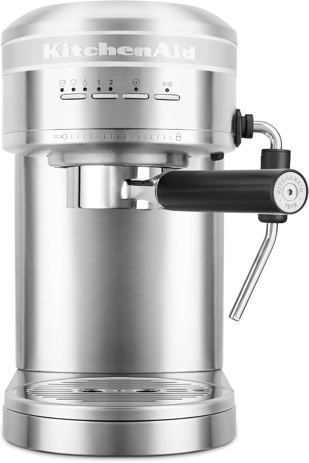 KES6503 de KitchenAid, cafeteras individual, Máquina de café espresso semiautomática de metal, acero inoxidable cepillado, 1, 4 litros