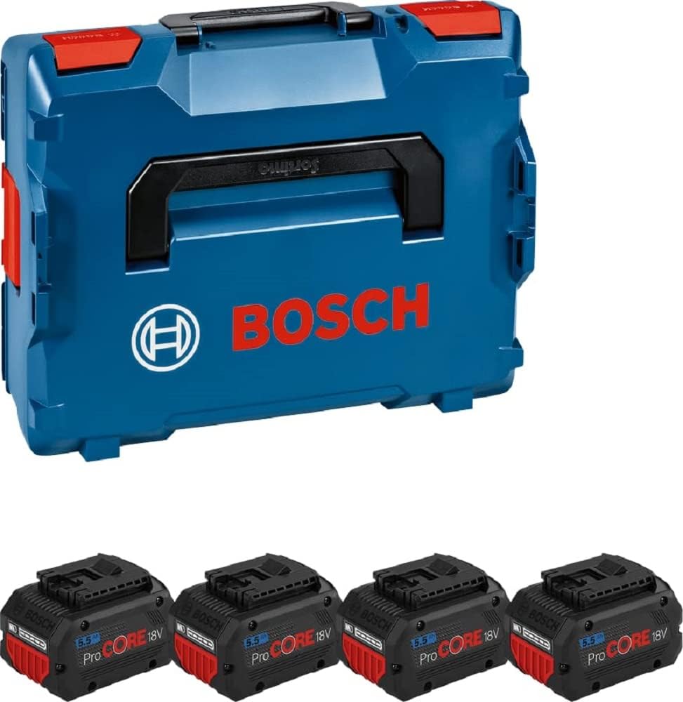 Batería 18V System set de baterías ProCORE: 4 GBA 18V 5.5Ah (incl. bandeja para L-BOXX para Starter Sets, en L-BOXX), Bosch Professional