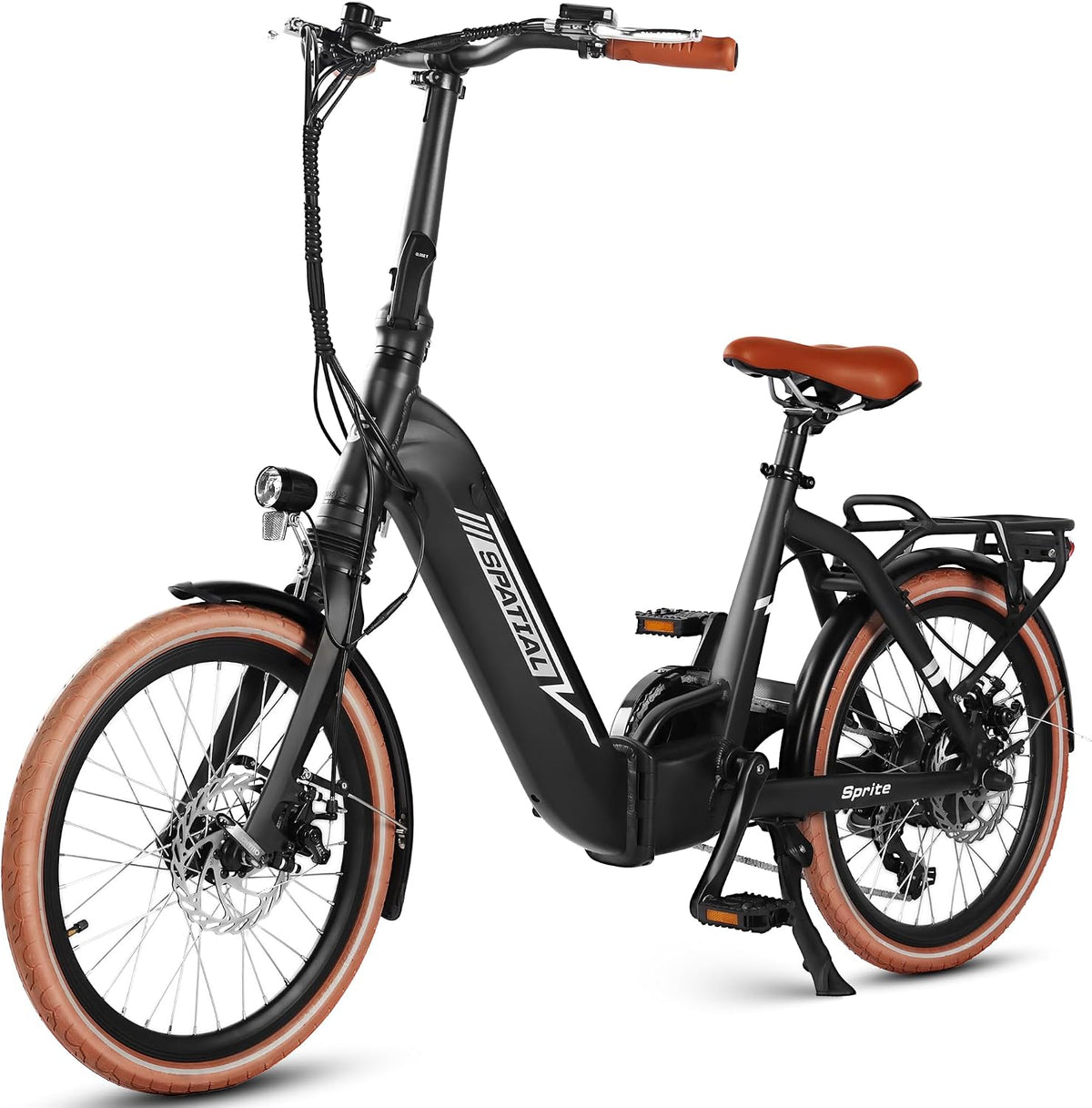 Eléctrica Bicicleta Electrica, 20 Pulgadas Bicicleta Electrica Plegable, 40NM 250W Motor 36V 374.4Wh Batería, 7 Velocidades, Adulto Hombre Mujer