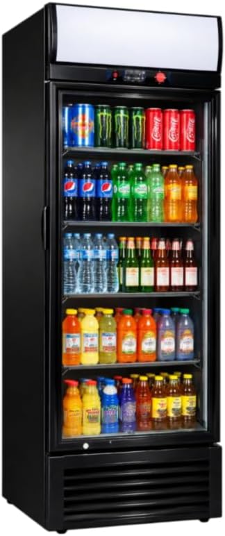 Frigoríficos para bebida Générique, Armario de bebidas refrigerado genérico 350L con dosel, vitrina refrigerada profesional para comercios, cafeterías
