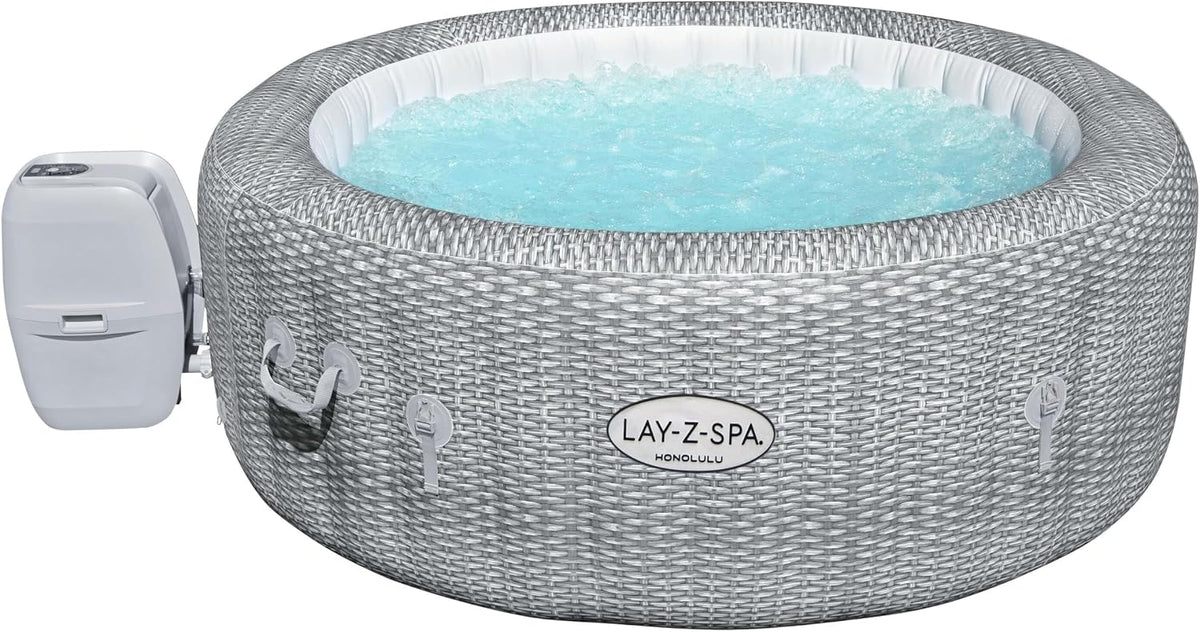Bestway Bañeras de hidromasaje, SPA Hinchable Lay-Z-SPA Honolulu para 4-6 Personas Redondo 196x71 cm
